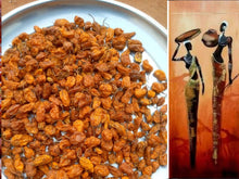 Load image into Gallery viewer, AFRICAN SUNDRIED PEPPER  - Also Known As Scotch Bonnet Pepper Flakes  (Origin. - Ghana/Nig)  | - Free Shipping applies